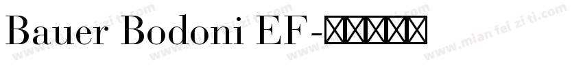 Bauer Bodoni EF字体转换